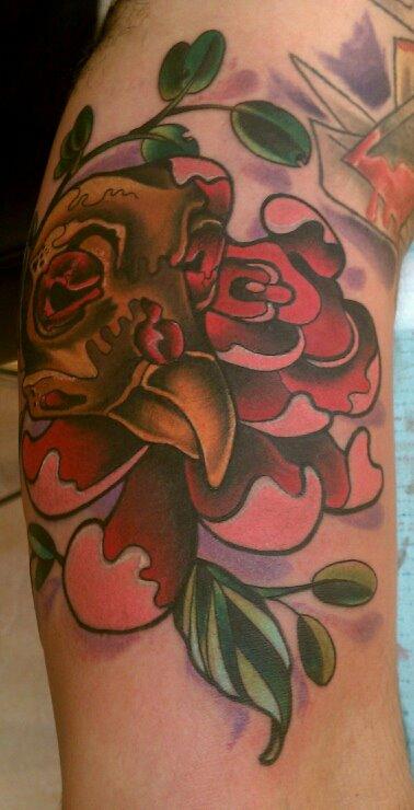 Tattoos - Owl Skully Rose - 65371